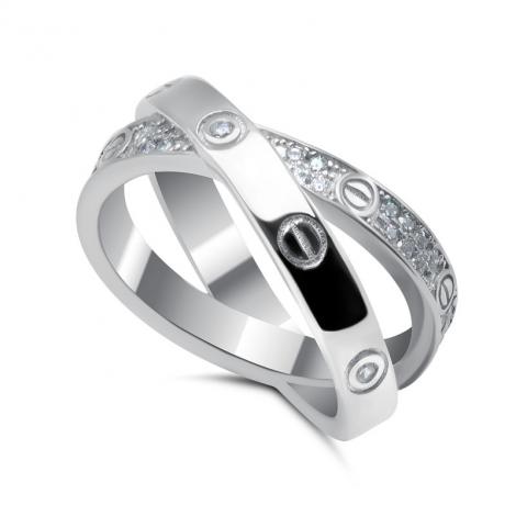 Кольцо, вставка: куб.цирконий, арт.:0111327121a, SilverWings, рис. 1