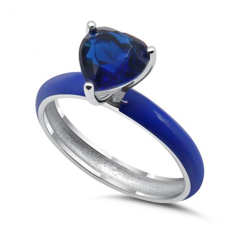 Кольцо, вставка: куб.цирконий, эмаль, арт.:01202281c, SilverWings, рис. 1