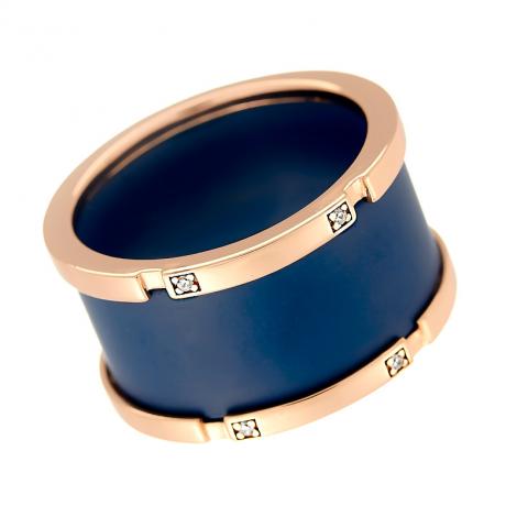 Кольцо, вставка: керамика матовая, куб.цирконий, арт.:0120911053pgp-c-m, SilverWings, рис. 1