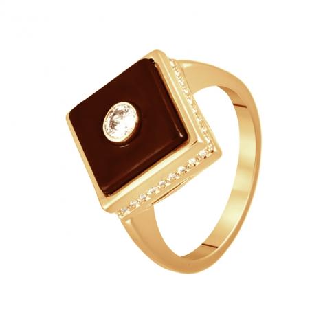 Кольцо, вставка: куб.цирконий, керамика, арт.:0120911054pgp-b, SilverWings, рис. 1