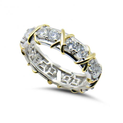 Кольцо, вставка: куб.цирконий, арт.:0120911114gp-mix, SilverWings, рис. 1