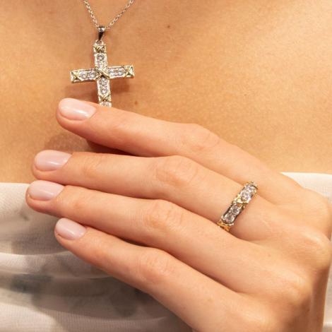 Кольцо, вставка: куб.цирконий, арт.:0120911114gp-mix, SilverWings, рис. 2