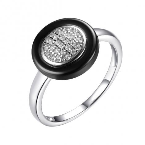 Кольцо, вставка: керамика, куб.цирконий, арт.:0120911145ab, SilverWings, рис. 1