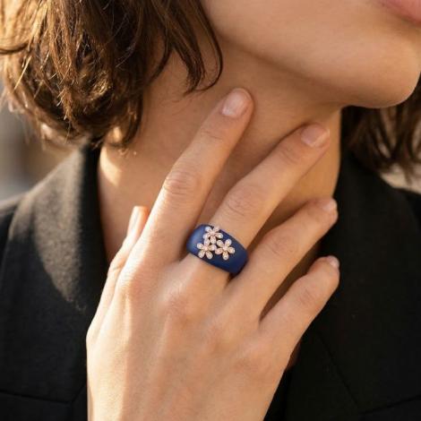 Кольцо, вставка: керамика матовая, куб.цирконий, арт.:0120911562pgp-c-m, SilverWings, рис. 2