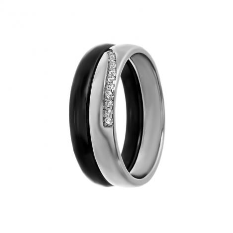 Кольцо, вставка: керамика, куб.цирконий, арт.:0120911705ab, SilverWings, рис. 1