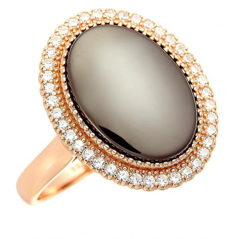 Кольцо, вставка: керамика, куб.цирконий, арт.:0120911857pgp-p, SilverWings, рис. 1