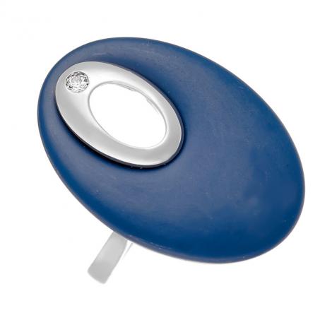 Кольцо, вставка: керамика матовая, куб.цирконий, арт.:0120912142c-m, SilverWings, рис. 1