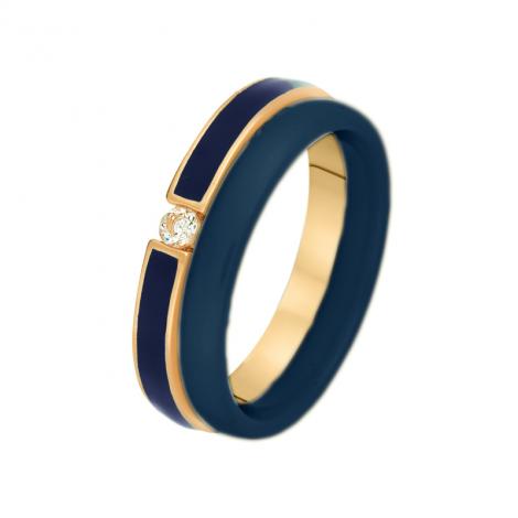 Кольцо, вставка: керамика, куб.цирконий, эмаль, арт.:0120912146gp-c, SilverWings, рис. 1