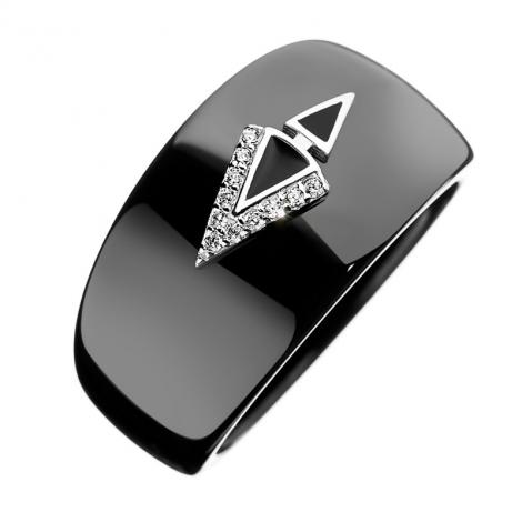 Кольцо, вставка: керамика, куб.цирконий, эмаль, арт.:0120912157b, SilverWings, рис. 1