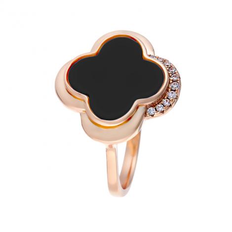 Кольцо, вставка: керамика, куб.цирконий, арт.:0120912183pgp-b, SilverWings, рис. 1