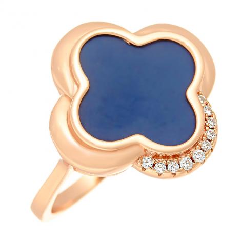 Кольцо, вставка: керамика, куб.цирконий, арт.:0120912183pgp-c-m, SilverWings, рис. 1