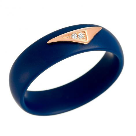 Кольцо, вставка: керамика матовая, куб.цирконий, арт.:0120912194pgp-c-m, SilverWings, рис. 1