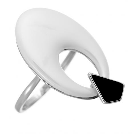 Кольцо, вставка: керамика, эмаль, арт.:0120912227ab, SilverWings, рис. 1