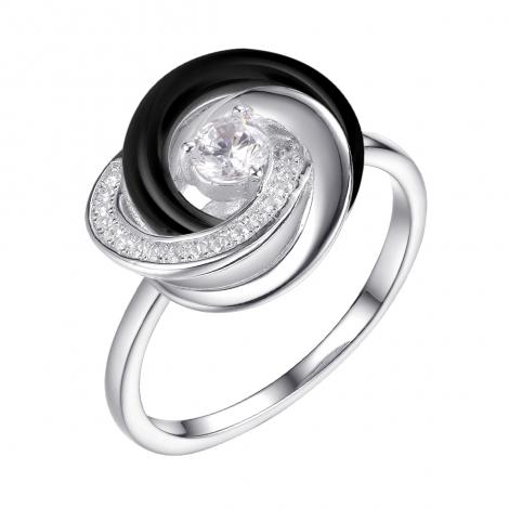 Кольцо, вставка: керамика, куб.цирконий, арт.:0120912270ab, SilverWings, рис. 1