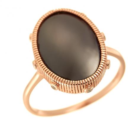 Кольцо, вставка: керамика, куб.цирконий, арт.:0120912377pgp-p, SilverWings, рис. 1