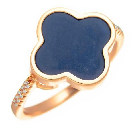 Кольцо, вставка: керамика, куб.цирконий, арт.:0120912492pgp-c-m, SilverWings, рис. 1