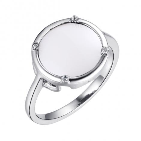 Кольцо, вставка: керамика, куб.цирконий, арт.:0120912496a, SilverWings, рис. 1