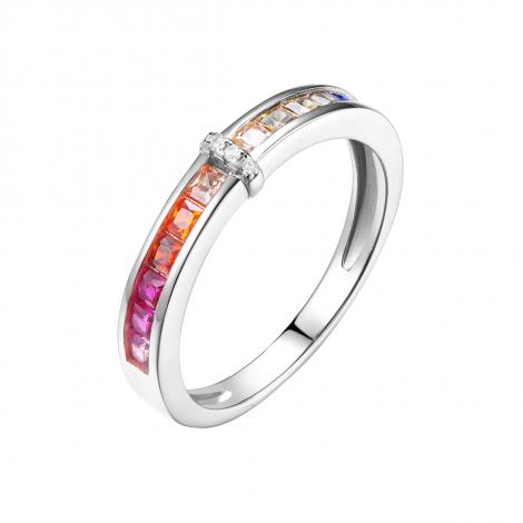 Кольцо, вставка: куб.цирконий, корунд, шпинель синт., арт.:01209125894mix, SilverWings, рис. 1