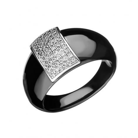 Кольцо, вставка: керамика, куб.цирконий, арт.:0120912848ab, SilverWings, рис. 1