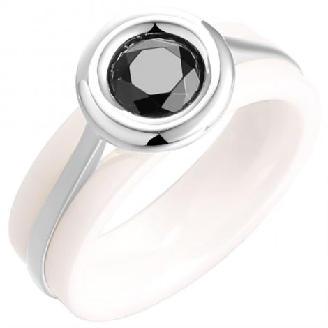 Кольцо, вставка: керамика, куб.цирконий, арт.:012091348733a-b, SilverWings, рис. 1