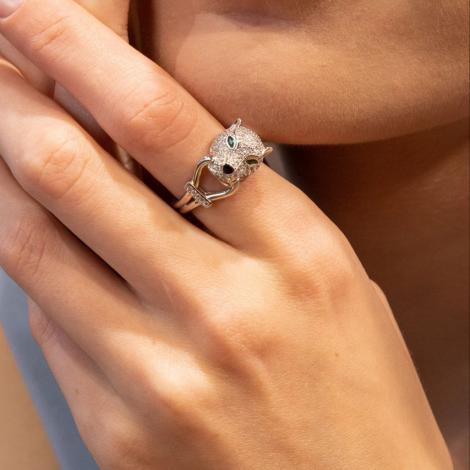 Кольцо, вставка: куб.цирконий, шпинель синт., эмаль, арт.:0120915111a, SilverWings, рис. 2