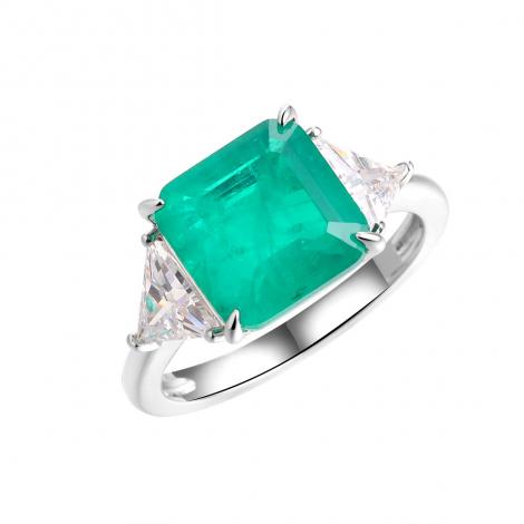 Кольцо, вставка: куб.цирконий, ситалл, арт.:0120915381e, SilverWings, рис. 1