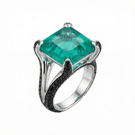 Кольцо, вставка: нанокристалл, ситалл, арт.:0120915438cb13, SilverWings, рис. 1