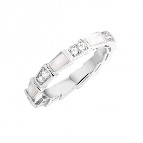 Кольцо, вставка: куб.цирконий, перламутр, арт.:0120915667a, SilverWings, рис. 1