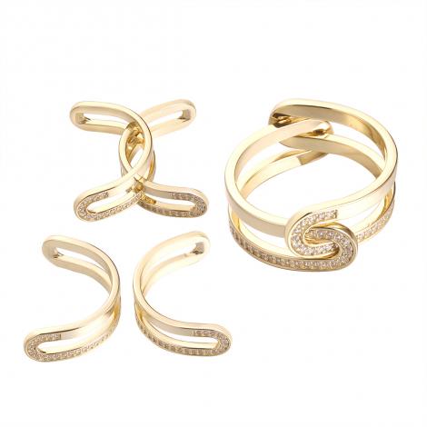 Кольцо, вставка: куб.цирконий, арт.:0120916377gp, SilverWings, рис. 1