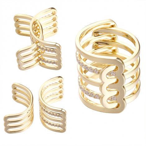 Кольцо, вставка: куб.цирконий, арт.:0120916395gp, SilverWings, рис. 1