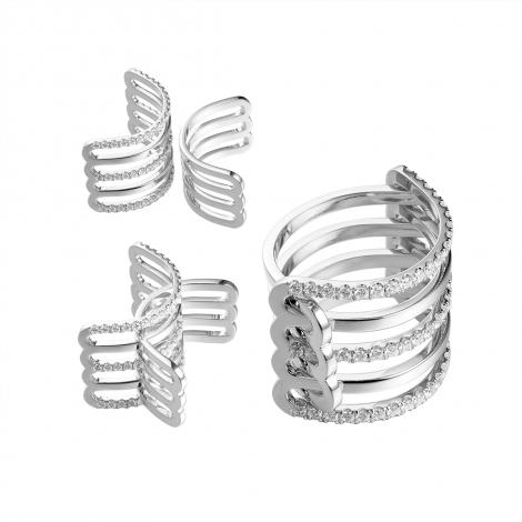 Кольцо, вставка: куб.цирконий, арт.:0120916397a, SilverWings, рис. 1