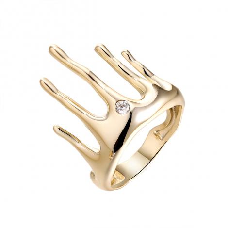 Кольцо, вставка: куб.цирконий, арт.:0120916719gp, SilverWings, рис. 1