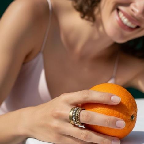 Кольцо, арт.:012421118gp-a, SilverWings, рис. 1