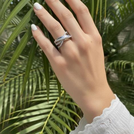 Кольцо, вставка: куб.цирконий, арт.:01xfr00087a-198, SilverWings, рис. 2