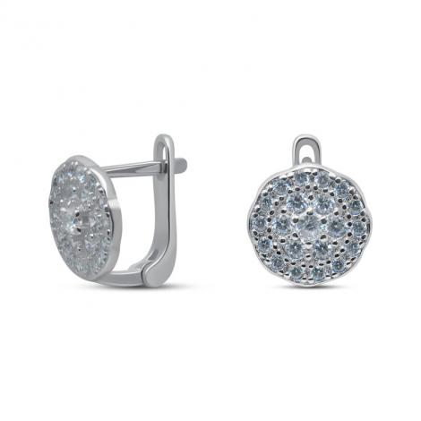 Серьги, вставка: куб.цирконий, арт.:021138350a, SilverWings, рис. 1