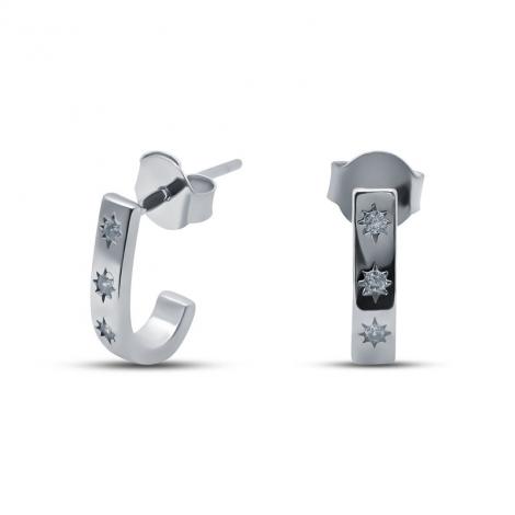 Серьги, вставка: куб.цирконий, арт.:021198310a, SilverWings, рис. 1