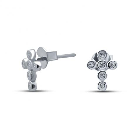 Серьги, вставка: куб.цирконий, арт.:022022322a, SilverWings, рис. 1