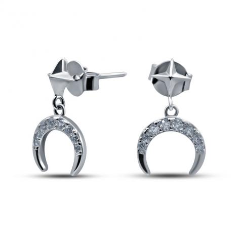 Серьги, вставка: куб.цирконий, арт.:022027750, SilverWings, рис. 1