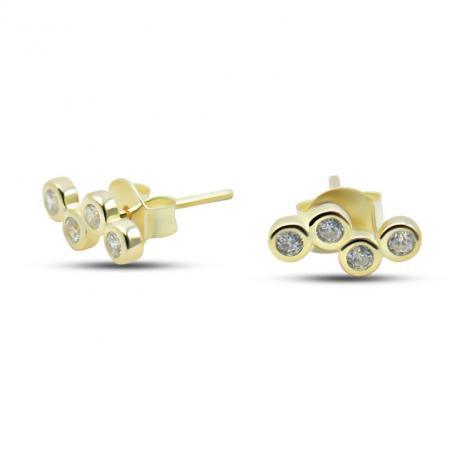 Серьги, вставка: куб.цирконий, арт.:022027848gp, SilverWings, рис. 1