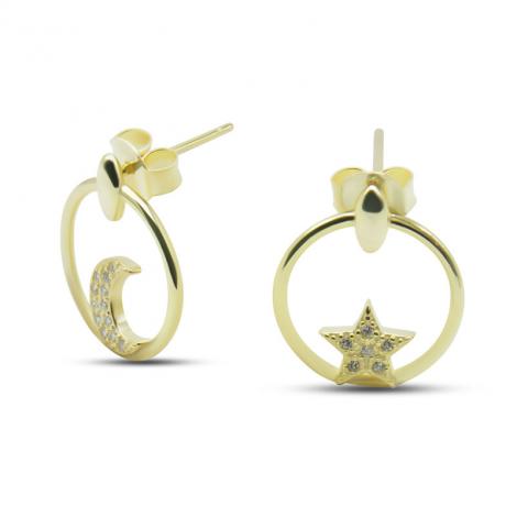 Серьги, вставка: куб.цирконий, арт.:022027851gp, SilverWings, рис. 1