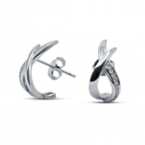 Серьги, вставка: куб.цирконий, арт.:022027852, SilverWings, рис. 1
