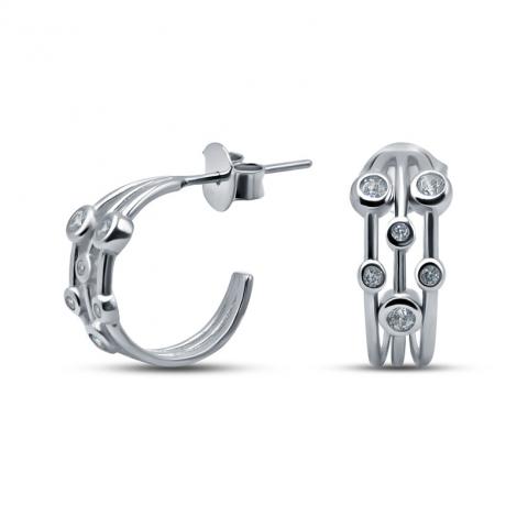 Серьги, вставка: куб.цирконий, арт.:022027853, SilverWings, рис. 1