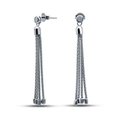 Серьги, вставка: куб.цирконий, арт.:022027857, SilverWings, рис. 1