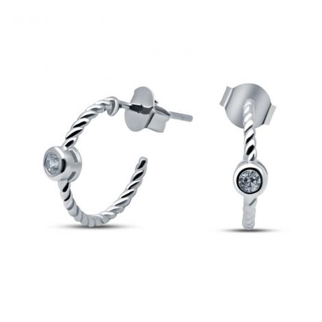 Серьги, вставка: куб.цирконий, арт.:022028317a, SilverWings, рис. 1