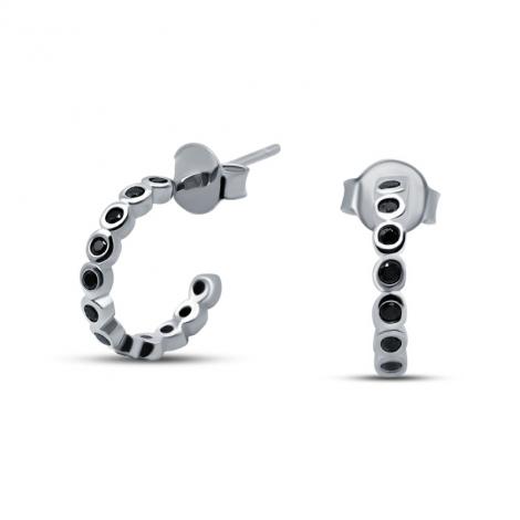 Серьги, вставка: куб.цирконий, арт.:022028319b, SilverWings, рис. 1