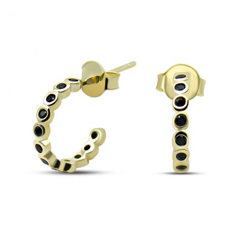 Серьги, вставка: куб.цирконий, арт.:022028319gp-b, SilverWings, рис. 1