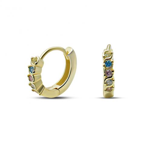 Серьги, вставка: куб.цирконий, арт.:022028332gp-mix, SilverWings, рис. 1