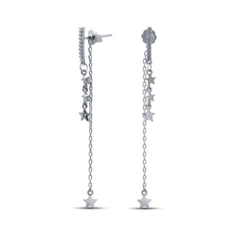 Серьги, вставка: куб.цирконий, арт.:022028359a, SilverWings, рис. 1