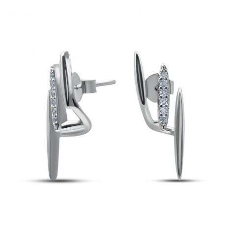 Серьги, вставка: куб.цирконий, арт.:022028465a, SilverWings, рис. 1
