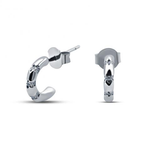 Серьги, вставка: куб.цирконий, арт.:022028554a, SilverWings, рис. 1